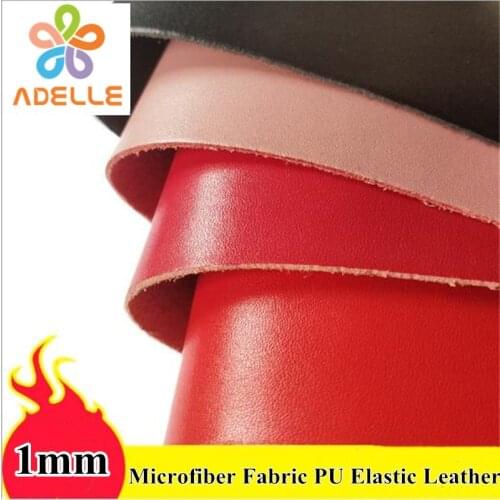 1mm Microfiber Fabric PU Elastic Leather Cowhide texture Abrasion Resistance Colorful Bag Phone Case DIY Free Shipping 1 yard