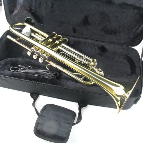 1PCS Professional trumpet C key Professional Yellow brass body +case Trumpet trompette trombita trompeta