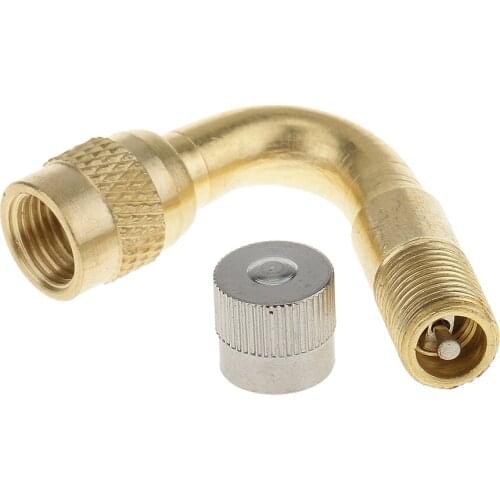 45 Degree Motorcycle Car Truck Gold Brass Tire Valve Stem Extender