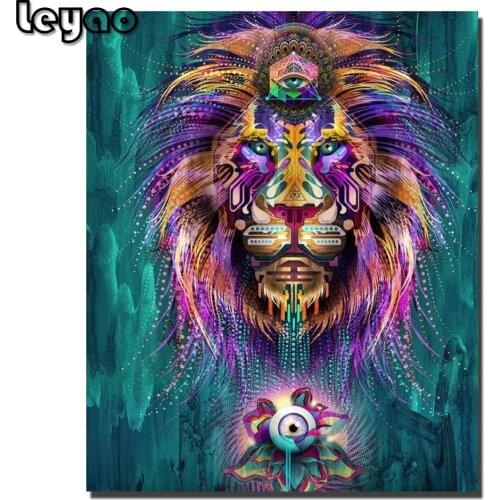 5d Diamond Painting Psychedelic art Art Lion,Spiritual art Embroidery Diy Full Diamond Mosaic Picture Modern Home Decor