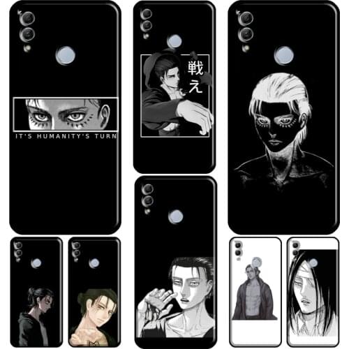 Attack on Titan Eren Yeager For Huawei Honor 10i 7C 7A 6C 4C Pro 8A 9A 6X 7X 8X 9X 7S 8S 9S 8 9 20 10X 10 Lite Case