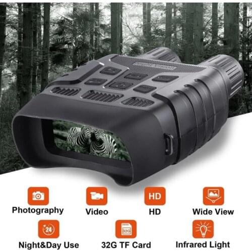 Night Vision Binoculars Digital with 32GB TF Card 2.3” TFT 4” Outer LCD Screen 4X for Night Hunting Wildlife Reserve Protection