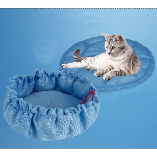 Breathable Mesh Pet Cat Bed Pad Outdoor Portable Doggy Cat Bed Mat Puppy Cat Nest Fashion Double Purpose Small Dog Cat Cushion