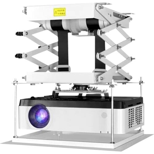 Electric Projector Lift 70CM Scissors Ceiling Mount Projector Cinema Church Hall School Remote Controlling Projector Mount 220V