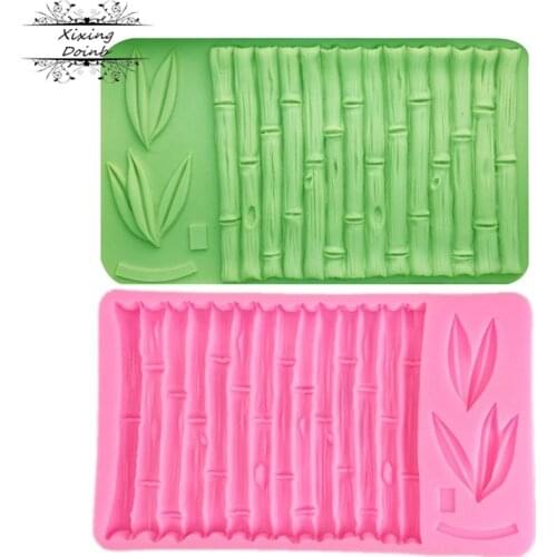 DIY bamboo edge cake pad silica gel mold chocolate fudge mold bamboo leaf cake decoration tool