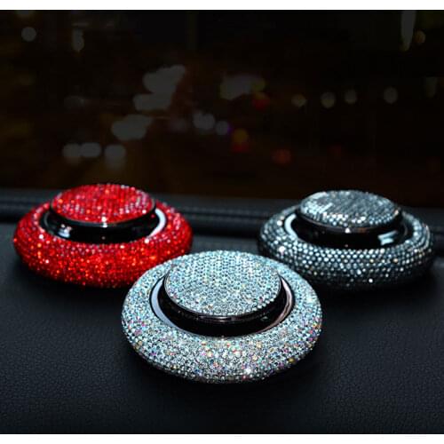 Crystal Diamond Flying Car Decoration Ornaments Saucer styling Bling Car Air Freshener Women Solid Car Perfumes Accessories