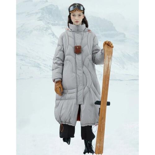 IRINACH322 Fall Winter 2020 Collection Original Design Thick Hooded Long White Duck Down Jacket