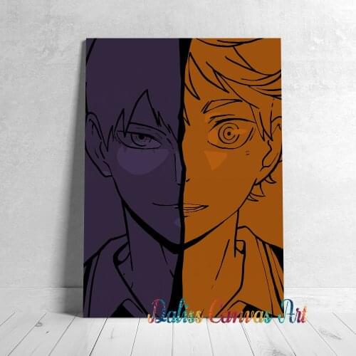 Canvas hinata&kageyama Haikyuu Pictures Home Manga Decoration Paintings Poster HD Prints Wall Art Modular Living Room Framed