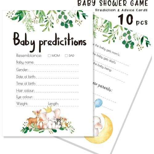 10Pcs Baby Shower Game Cards For First Birthday Family Gender Reveal Games Anniversary Party Birthday Party Decoration
