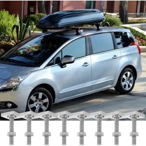 Car Roof Rack Bolts Set Stainless Steel Square Bolts For Roof Racks, Roof Boxes, Brackets And Railings Car Accessories