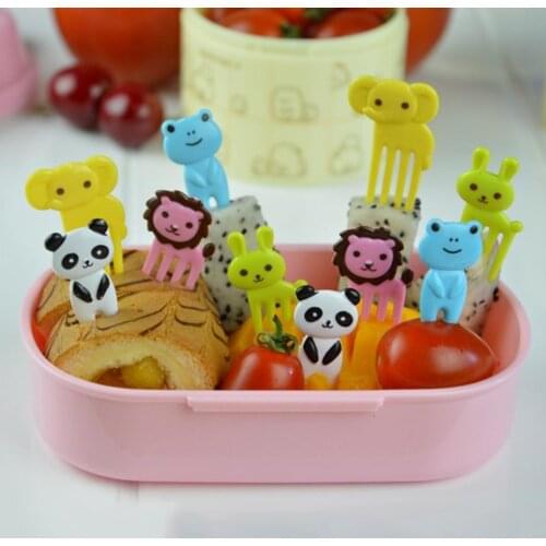 100set 10pcs/set Kids Cute Fork Cutlery Baby Food Feeding Tableware Toddler Dinnerware Portable Utensil