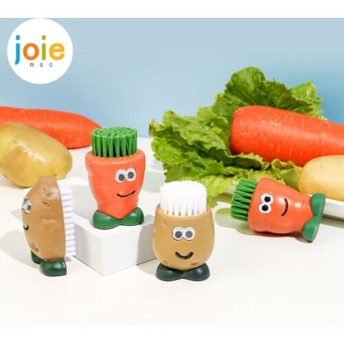 Joie Fruit Vegetable Brush Creative Cute Shape Easy Cleaning Brush for Potato Carrot Ginger Nylon Home Gadgets Kitchen Tools