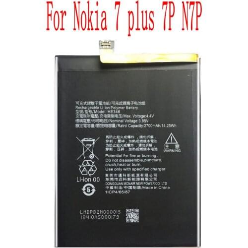 High Quality 3700mAh HE346 Battery For Nokia 7 plus 7P N7P Cell Phone