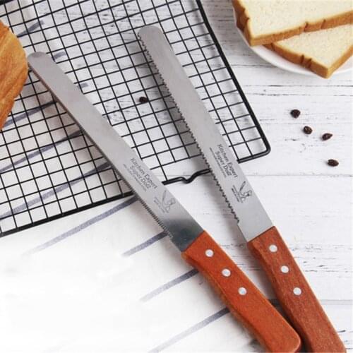 Stainless Steel Bread Knife Saw Cake Slicing Tool Baking Toast Knife Coarse Tooth Fine Tooth Cake Saw Knife Snack Dessert Slicer