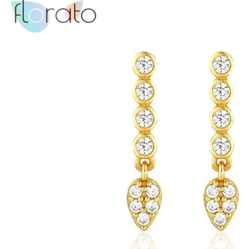 925 Sterling Silver Ear Needle Waterdrop Stud Earrings For Women Exquisite Crystal Earrings Minimalist Fashion Jewelry Gift