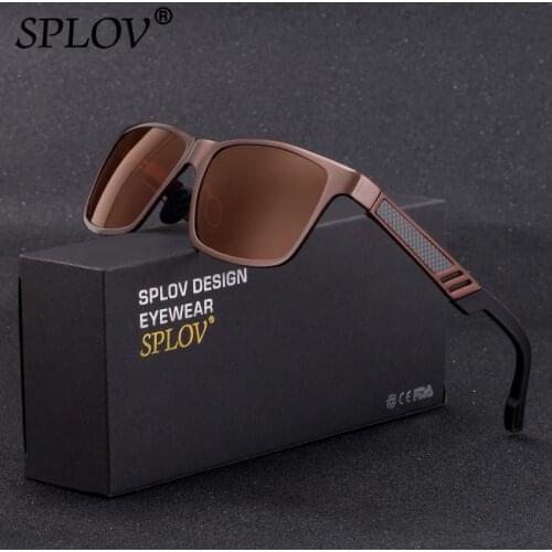SPLOV Fashion Men Driving Sunglasses Women Polarized Lens Aluminium Magnesium Eyewear Gafas De Sol Hombre UV400