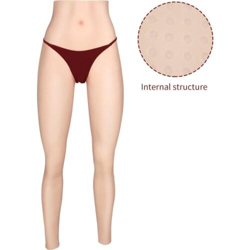 KUMIHO 6G 9-Point Silicone Realistic Vagina Panties Crossdresser No-oil Pussy Pants Underwear Transvestite Drag Queen Cosplay