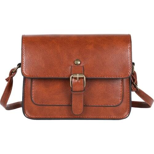 JIAMEN New Vintage Women Flap Fashion Casual Leather Shoulder Bags Lady Crossbody Messenger Bag Elegant Envelop Clutch Purse