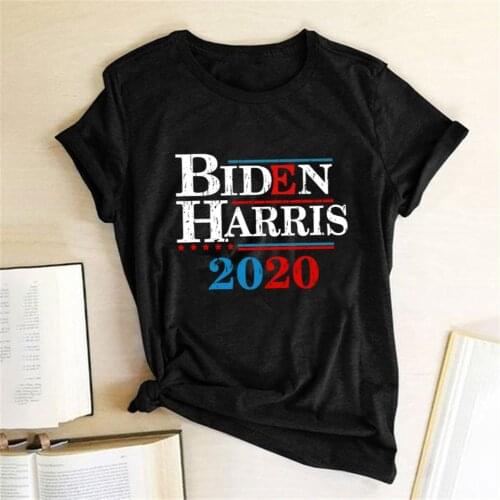 Biden Harries 2020 Printing T-shirts Women Summer Tops for Women Fashion Woman Tshirts Cotton Round Neck Aesthetic Clothes Femme