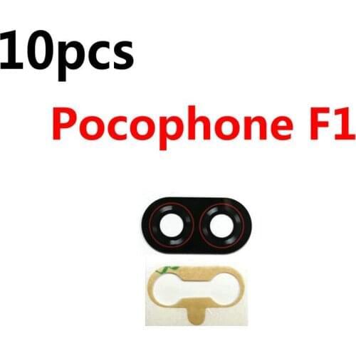 10pcs New Rear Camera Glass & Adhesive sticker Replacement for Xiaomi Pocophone Poco F1