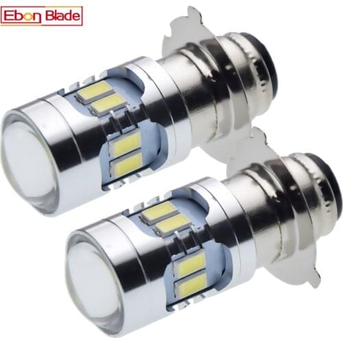 2Pcs Motorcycle LED Headlight P15D-25-3 6V-24V DC Motorbike Front Headlamp Fog DRL Scooter Moto Moped White Head Light Bulb Lamp