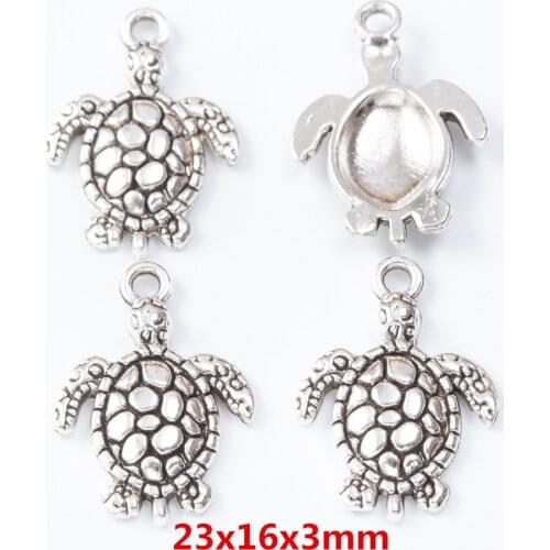 25pcs/lot Fashion Charms tortoise zinc alloy Pendant For Necklace Bracelet findings 7534