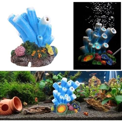 1pcs Bubble Stone Aerator Tube Air Pump Hydroponics Oxygen Aquarium Fish Tank Ornament Landscape Resin Artificial Conch Decorate