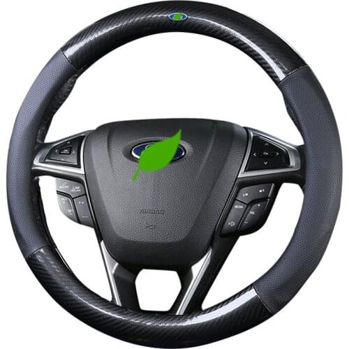 Car Steering-wheels Cover 37 38cm for Ford EcoSport Escape Kuga Expedition EL Max Explorer Galaxy S-Max F-Series Raptor Focus