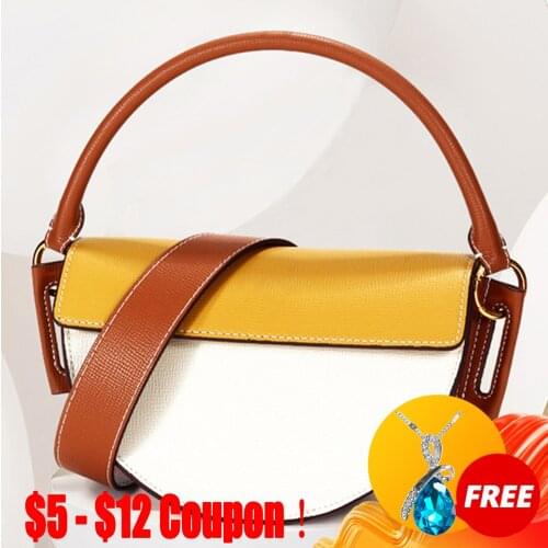 CGA Single Strap Shoulder Messenger Handbags Bags for Women Mobile Phone Purse Crossbody Summer Round Cowhide Small Bag Flap