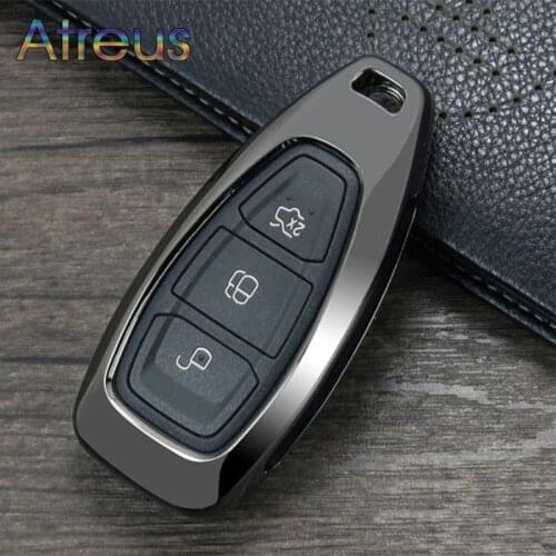 Zinc Alloy Car Key Case Shell Protection Cover For Ford Focus 3 mk3 Kuga Ecosport Mondeo MK4 Fiesta 2012-2016 2017 Accessories