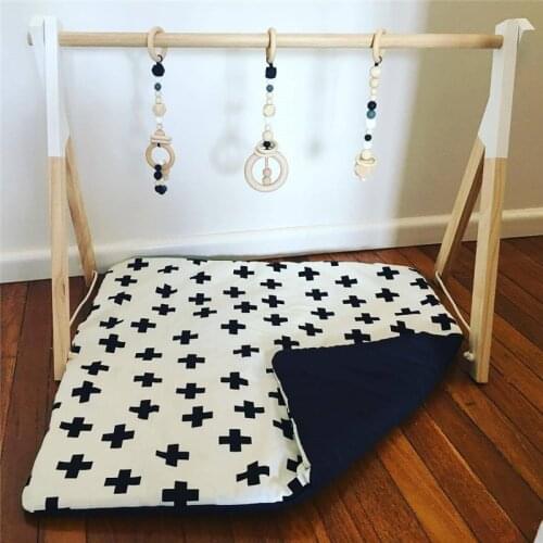 Nordic Wooden Baby Gym Without Gym Toys Activity Gym Toy Accessories Montessori Rattles Nursery Ds Room Decor Photography Props