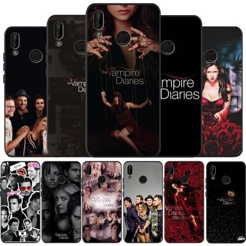 The Vampire Diaries Stefan Damon Salvatore Black Soft Phone Case For Huawei 40 30 20 10 9 Lite Pro P smart 2019 Y6 Y6 Prime2019