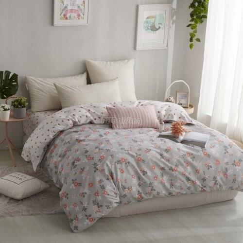 Home Textile Pastoral Small Floral Duvet Cover with Zipper 1 Piece Comforter Case Quilt Cover Twin Full Queen King Bedclothes