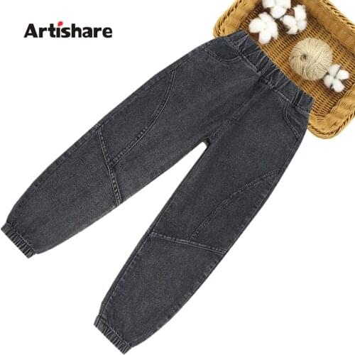 Jeans Girl Solid Color Jeans Kids Girl Casual Style Jeans Kids Spring Autumn Childrens Jeans Clothes 6 8 10 12 14