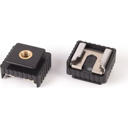 Flash Hot Shoe Mount Adapter of 1/4" Screw Thread for Studio Light Stand Tripod For Canon 580EX II/580EX/550EX