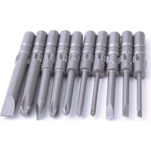 Hot Sale Practical 10pcs/Set 40mm Hex Shank Magnetic Cross Screwdriver Bits Multitool Home Appliances Repair Hand Tool#86925
