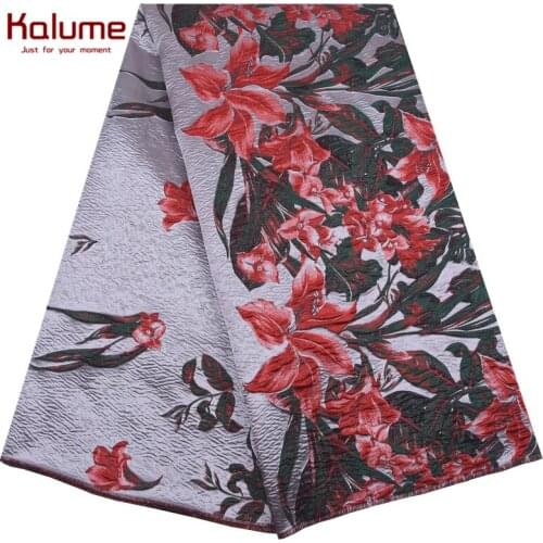 Kalume 2021 High Quality African Gilding Lace Fabric Embroidery Jacquard Nigerian Brocade Lace Fabric For Wedding Party F2172