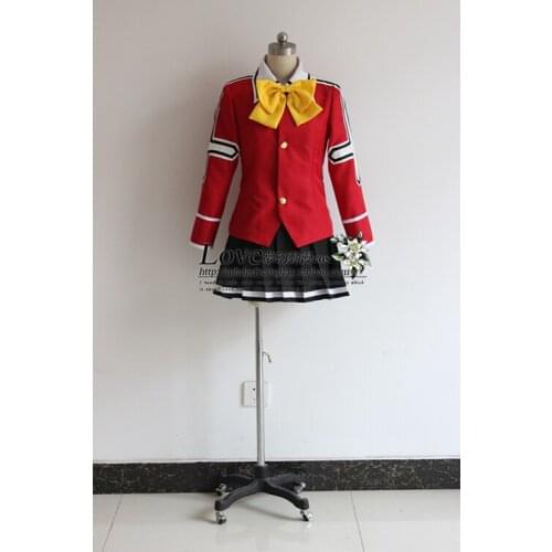 Fairy Tail Wendy Marvell Cosplay Costume School Uniform tops+skirt+tie free shipping