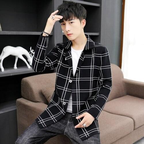 Spring and Autumn 2021 New Mens Korean Knitwear Mens Cardigan Sweater Fashion Handsome Coat Thin Clothes 3XL