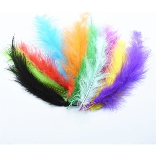 100Pcs/Lot Marabou Turkey Feathers for Crafts 10-15cm/4-6inch Wedding Decoration Plume DIY Clothing Accessories Pheasant Feather