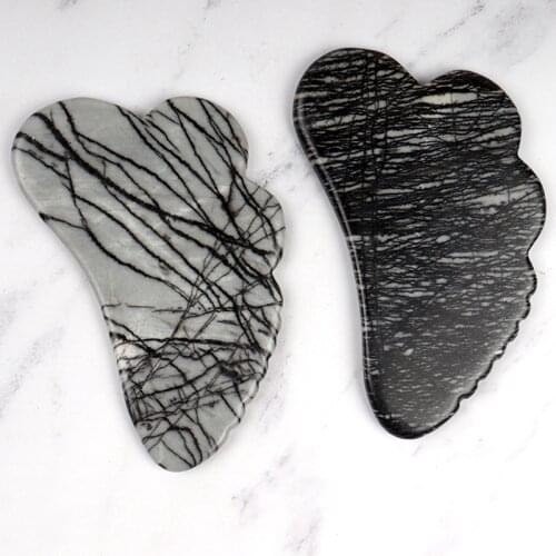 Picasso Jasper Face Gua Sha Tool Skincare butterfly Sawtooth Massager Natural Crystal Mineral Stone Body Health Beauty Products