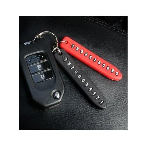 By DHL or Fedex 1000pcs Anti-Lost Phone Number Plate Key Tag Keychain Key Chain Car Auto Vehicle Interior Decoration Accessories