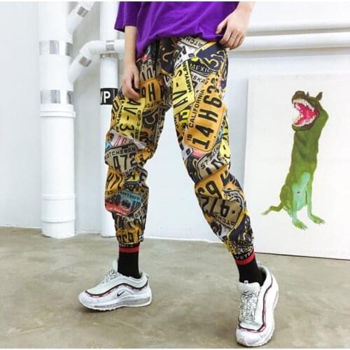 Autumn spring personality fashion printing harem pants mens trousers pantalones hombre cargo feet pants for men pantalon homme