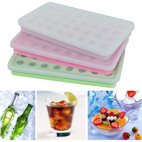 2Pcs 32 Cavities Silicone Ice Tray Mold with Lid Ice Cube DIY Ice Maker Mold Ice Cube Tray Ice Tube Maker Tray Kitchen Tools