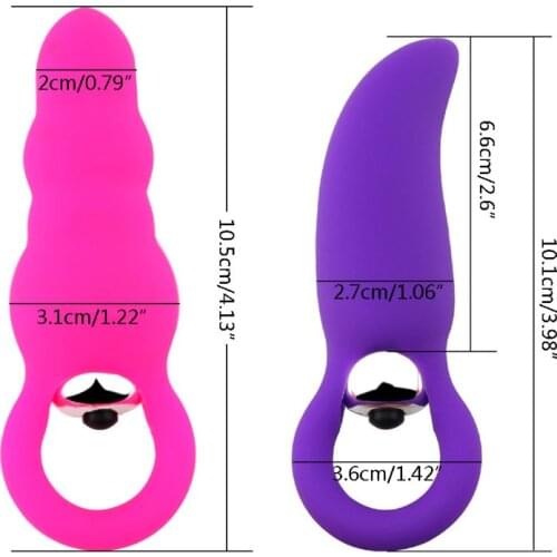 Silicone Vibrator Backcourt Butt Plug Female Masturbating Massager Adult Sex Toy USB Charging Purple Rose Red