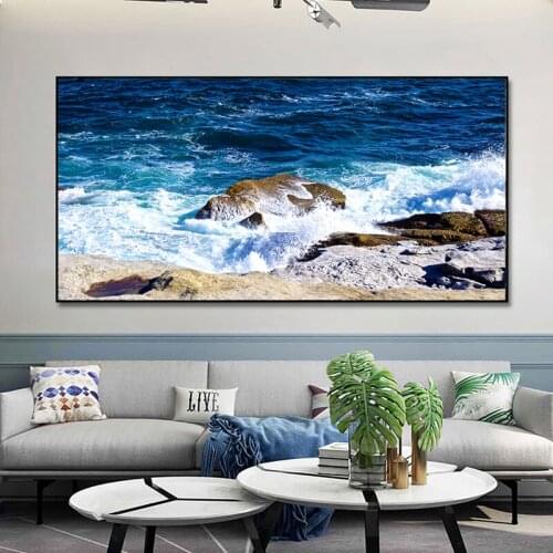Modern Art Seascape Landscape Poster Canvas Painting Posters Prints Wall Art Picture For Living Room Home Decorative Paintings