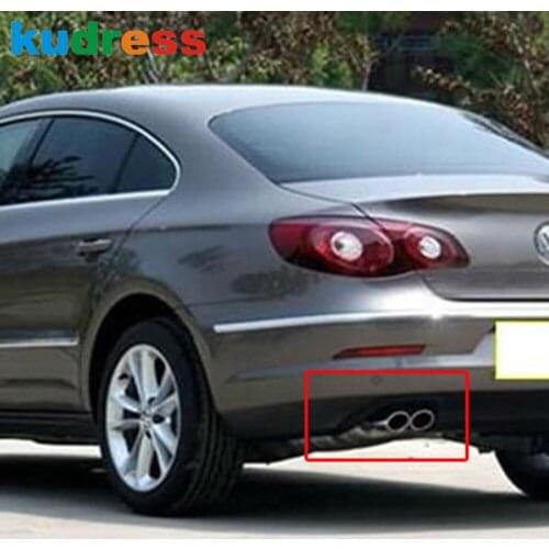 For VW For Volkswagen Eos Passat CC 2008 2009 2010 2011 2012 Steel Rear Exhaust Muffler Tip Pipe Tailpipes End Silencer Trims