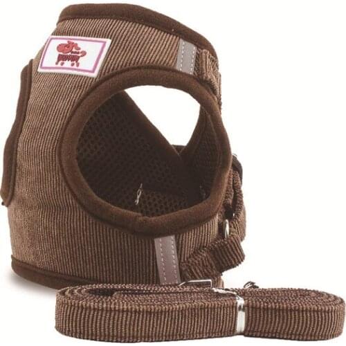 Vest Style Pet Dog Mesh Harness Leash Rope Reflective Strip Breathable Strap Accessories For Small And Medium Animal Outdoor