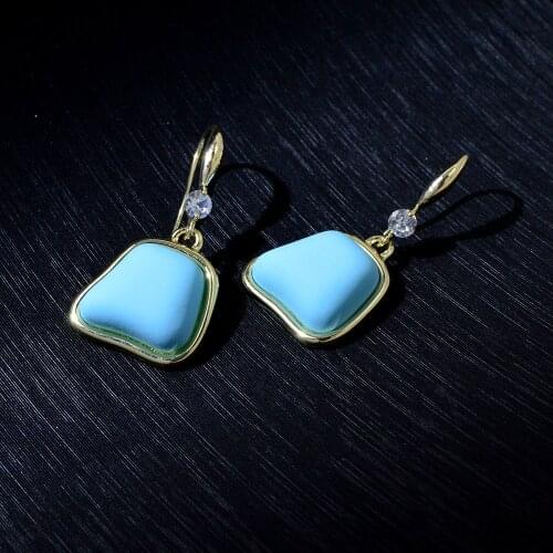 CINDY XIANG New Fashion Resin Gummy Heart Oval Geometric Dangle Earrings for Women Girl DIY Candy Color Earrings Drop Jewelry