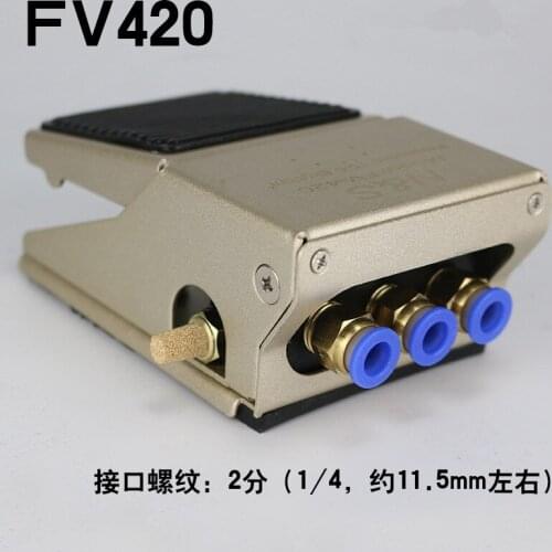 1PC Pneumatic Foot Switch FV420 Soot Valve FV320 Cylinder Control Valve Reversing Valve Fitting Foot Valve 6 8 10 12MM Joint